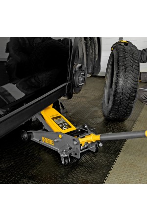 Домкрат гидравлический подкатной 3 т, с фиксатором, быстрый подъем, 135-480 мм, профессиональный Denzel