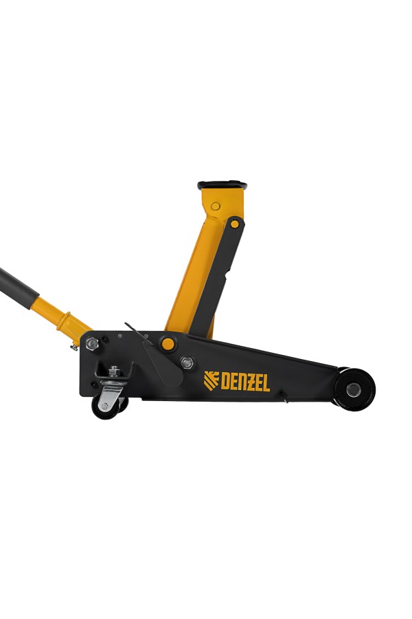 Домкрат гидравлический подкатной 3 т, с фиксатором, быстрый подъем, 135-480 мм, профессиональный Denzel