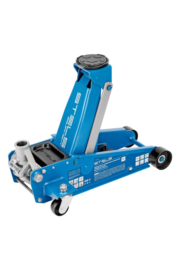 Домкрат гидравлический подкатной, 3 т, 120-450 мм, быстрый подъем, проф. Stels