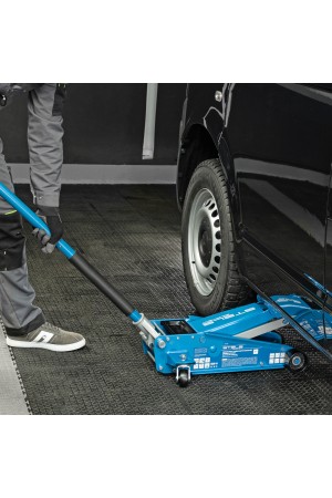 Домкрат гидравлический подкатной, 3 т, 120-450 мм, быстрый подъем, проф. Stels