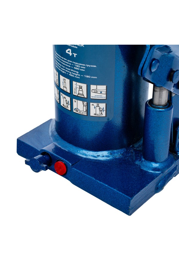 Домкрат гидравлический бутылочный телескопический, 4 т, h подъема 190-480 мм Stels