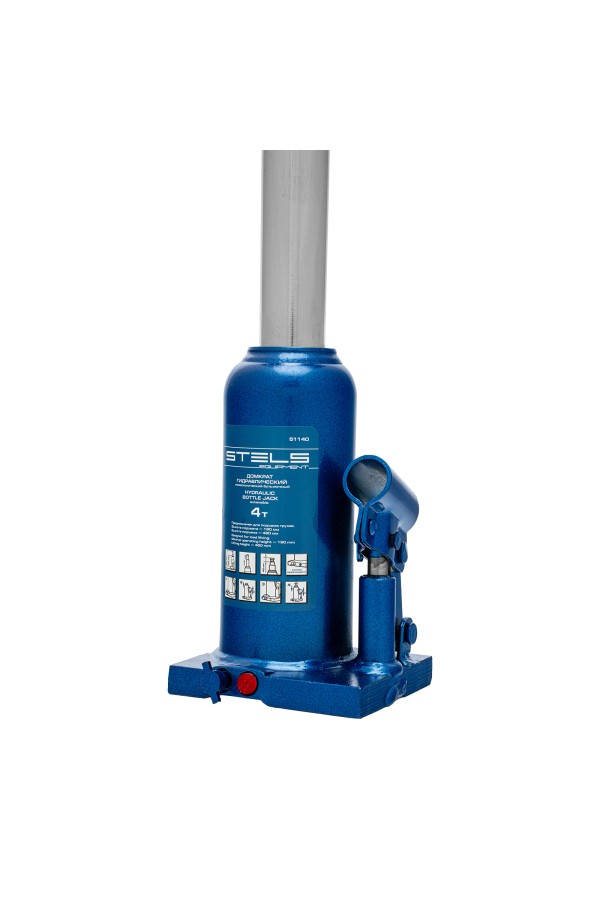 Домкрат гидравлический бутылочный телескопический, 4 т, h подъема 190-480 мм Stels