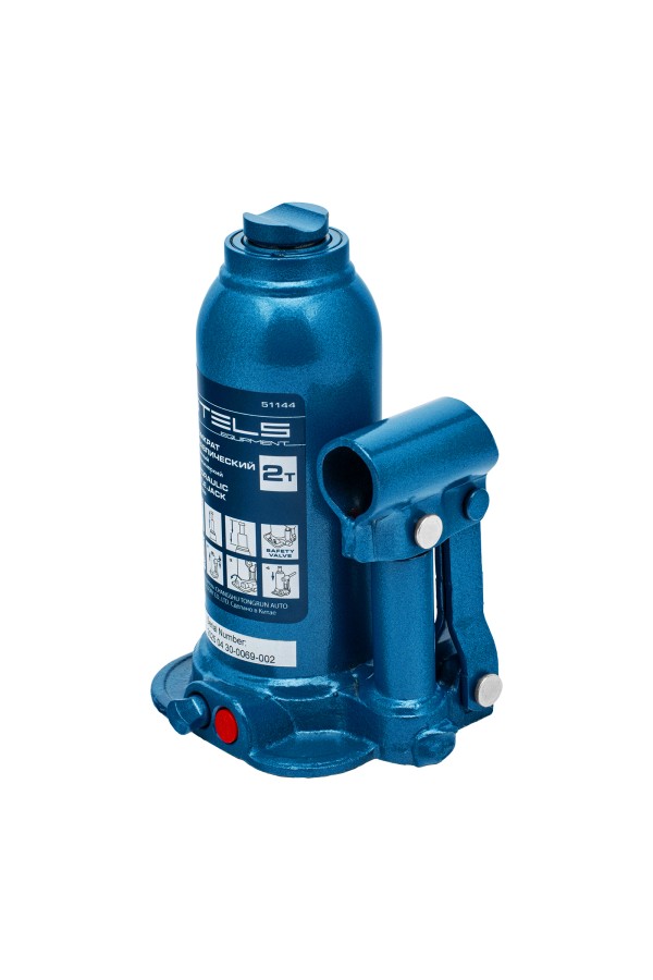 Домкрат гидравлический бутылочный телескопический, 2 т, подъем 170-380 мм Stels