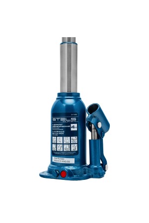 Домкрат гидравлический бутылочный телескопический, 4 т, подъем 170-420 мм Stels