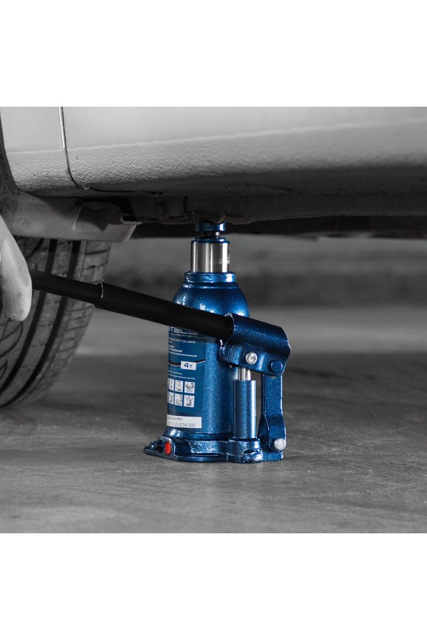 Домкрат гидравлический бутылочный телескопический, 4 т, подъем 170-420 мм Stels