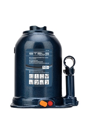 Домкрат гидравлический бутылочный телескопический, 10 т, подъем 180-450 мм Stels