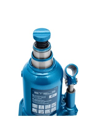 Домкрат гидравлический бутылочный телескопический, 6 т, подъем 180-410 мм Stels