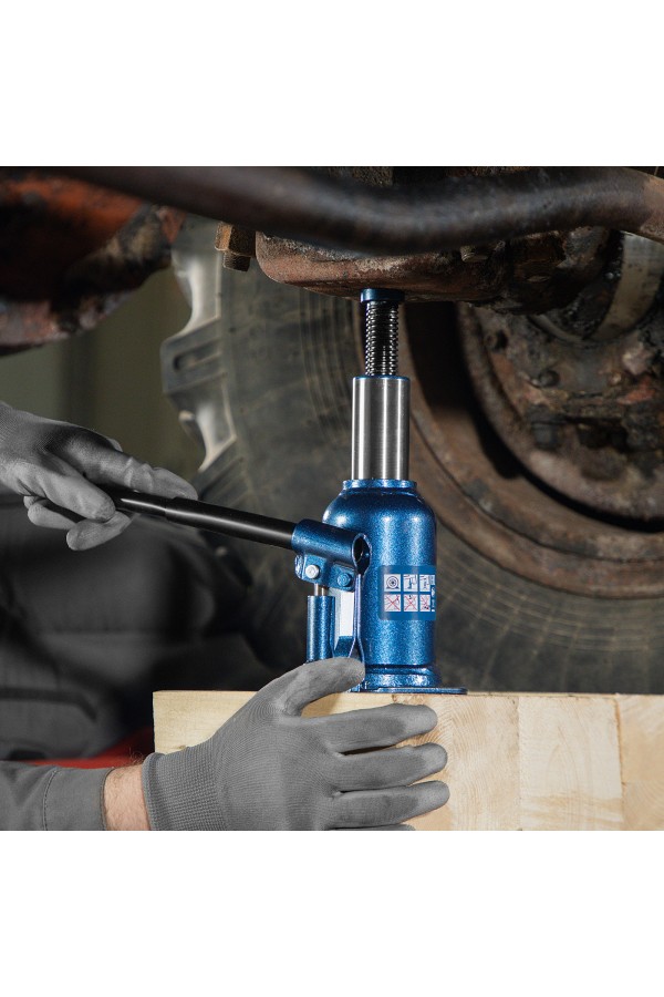 Домкрат гидравлический бутылочный телескопический, 8 т, подъем 180-410 мм Stels