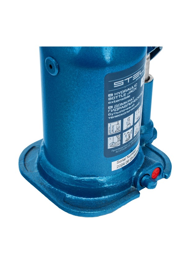 Домкрат гидравлический бутылочный телескопический, 8 т, подъем 180-410 мм Stels