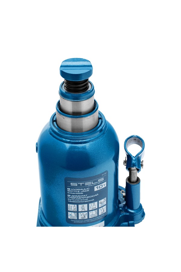 Домкрат гидравлический бутылочный телескопический, 10 т, подъем 180-430 мм Stels