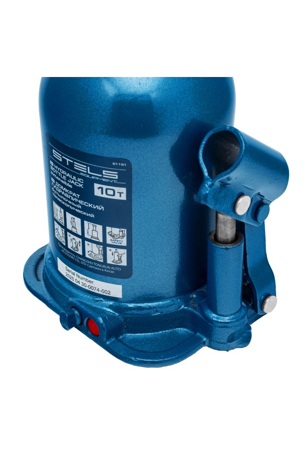 Домкрат гидравлический бутылочный телескопический, 10 т, подъем 180-430 мм Stels
