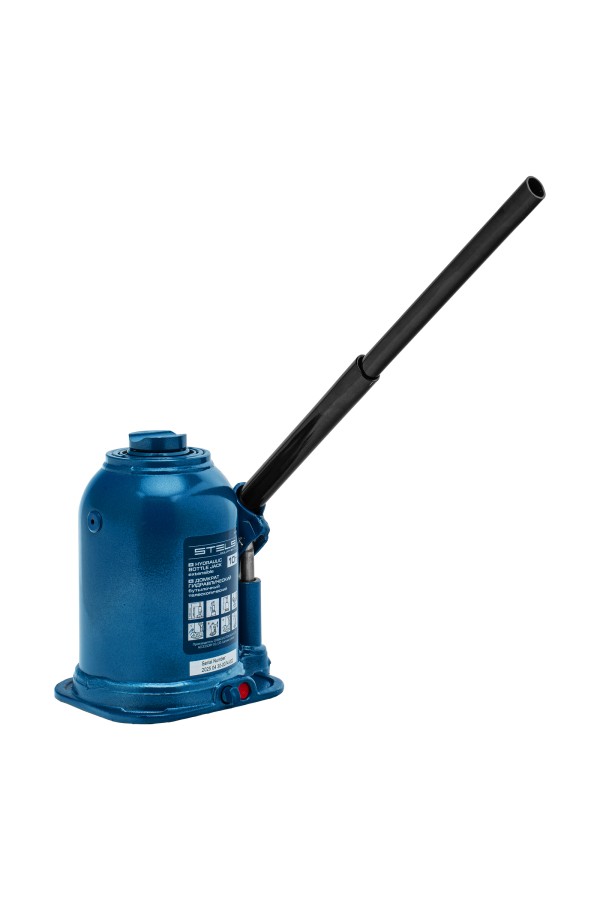 Домкрат гидравлический бутылочный телескопический, 10 т, подъем 180-430 мм Stels
