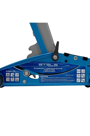 Домкрат гидравлический подкатной 2.5 т, с фиксатором, Safety Pin, 140-385 мм Stels