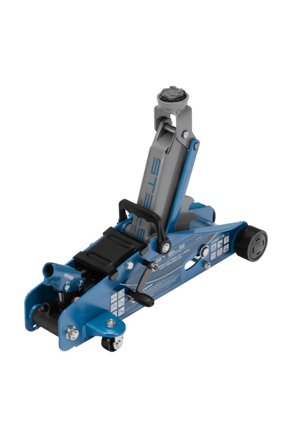 Домкрат гидравлический подкатной 2.5 т, с фиксатором, Safety Pin, 140-385 мм Stels