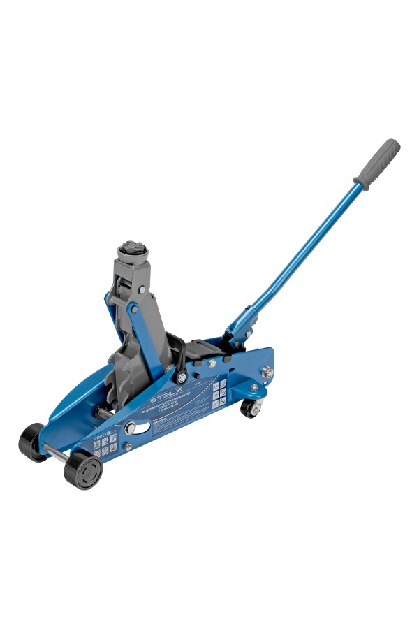 Домкрат гидравлический подкатной 2.5 т, с фиксатором, Safety Pin, 140-385 мм Stels