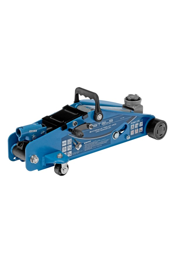 Домкрат гидравлический подкатной 2.5 т, с фиксатором, Safety Pin, 140-385 мм Stels