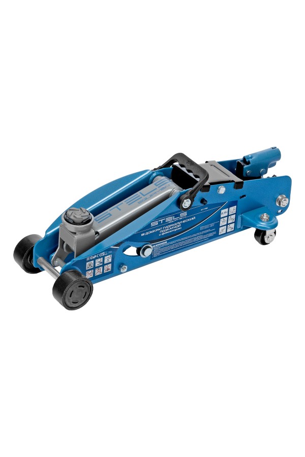 Домкрат гидравлический подкатной 2.5 т, с фиксатором, Safety Pin, 140-385 мм Stels