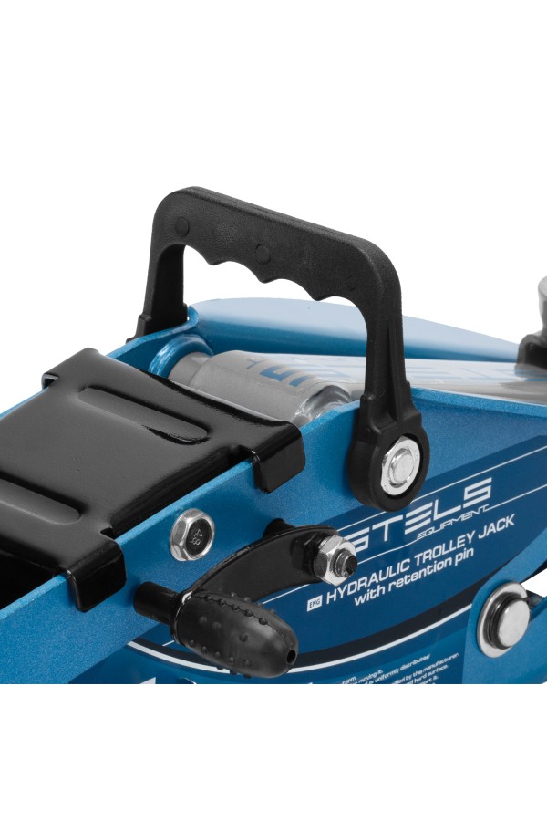 Домкрат гидравлический подкатной 2.5 т, с фиксатором, Safety Pin, 140-385 мм Stels