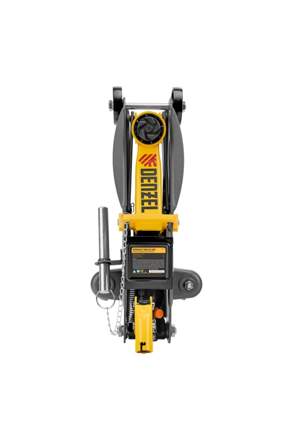 Домкрат гидравлический подкатной с фиксатором, 2 т, 130-330 мм Denzel