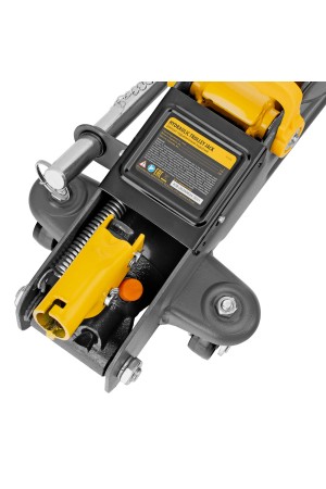 Домкрат гидравлический подкатной с фиксатором, 2 т, 130-330 мм, в кейсе Denzel