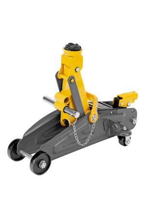 Домкрат гидравлический подкатной с фиксатором, 2 т, 130-330 мм, в кейсе Denzel