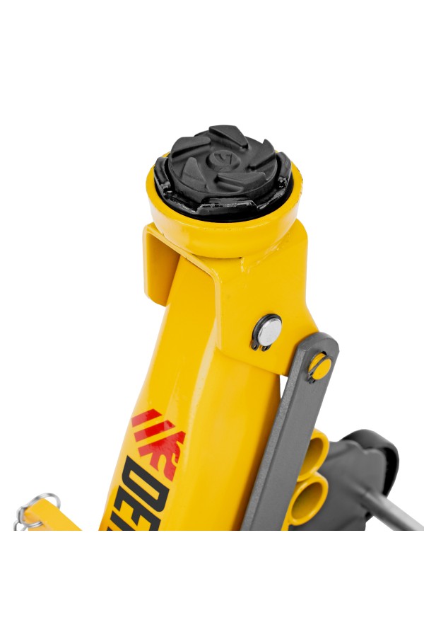 Домкрат гидравлический подкатной с фиксатором, 2 т, 130-330 мм, в кейсе Denzel