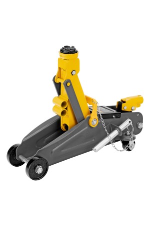 Домкрат гидравлический подкатной с фиксатором, 2 т, 130-330 мм, в кейсе Denzel