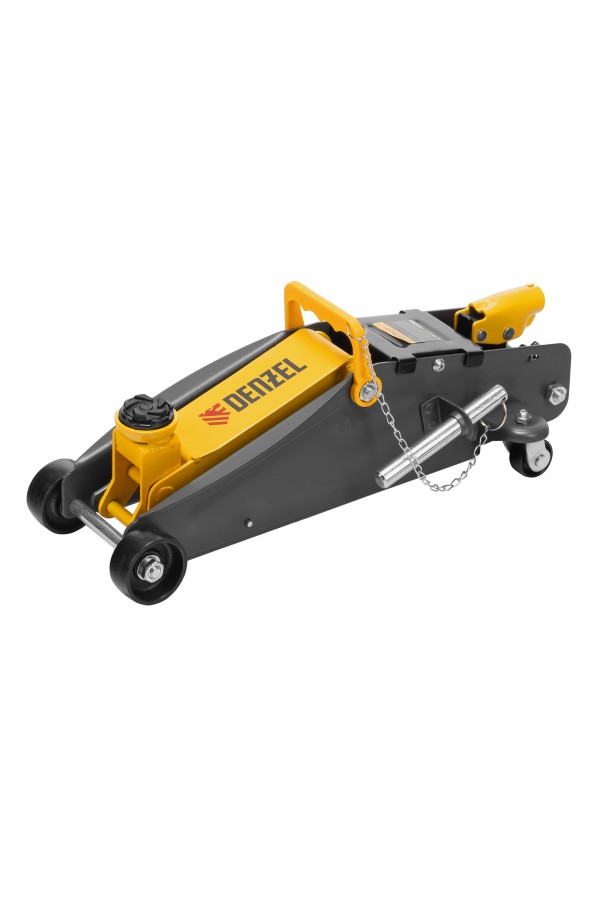 Домкрат гидравлический подкатной с фиксатором, 2,8 т, 135-385 мм Denzel