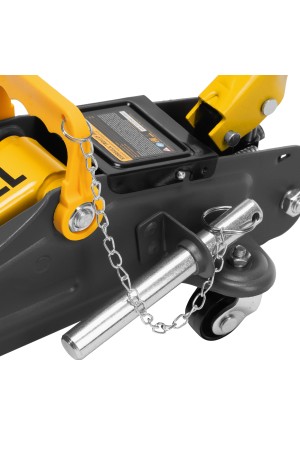 Домкрат гидравлический подкатной с фиксатором, 2,8 т, 135-385 мм Denzel