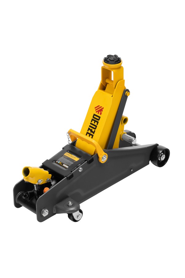 Домкрат гидравлический подкатной с фиксатором, 2,8 т, 135-385 мм Denzel