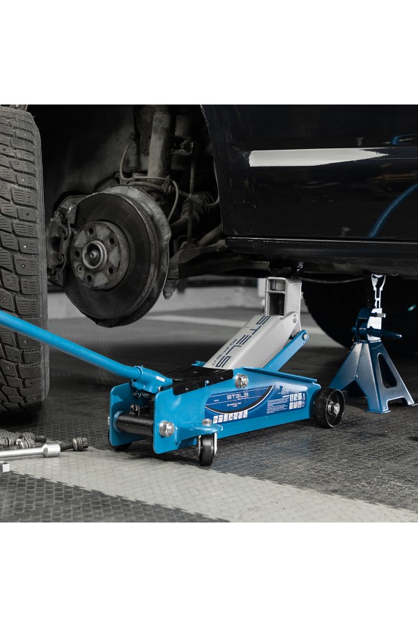 Домкрат гидравлический подкатной, высокий подъем, 3т, SUV, 190-535 мм, в кейсе Stels
