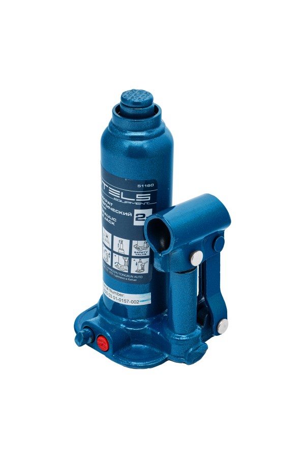 Домкрат гидравлический бутылочный, 2 т, h подъема 178-338 мм Stels