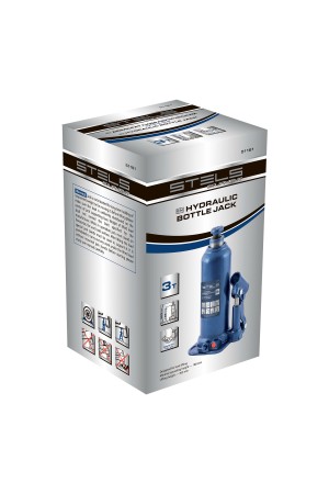 Домкрат гидравлический бутылочный, 3 т, h подъема 188-363 мм Stels