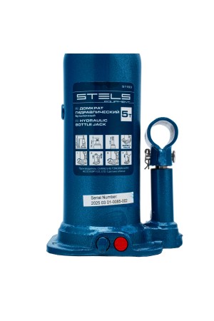 Домкрат гидравлический бутылочный, 5 т, h подъема 207-404 мм Stels