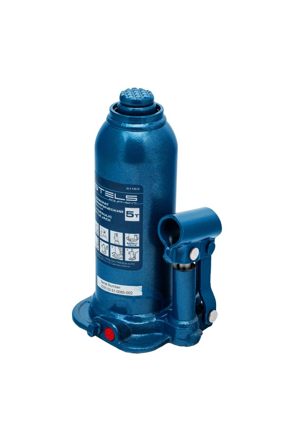 Домкрат гидравлический бутылочный, 5 т, h подъема 207-404 мм Stels