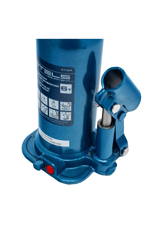 Домкрат гидравлический бутылочный, 6 т, h подъема 207-404 мм Stels