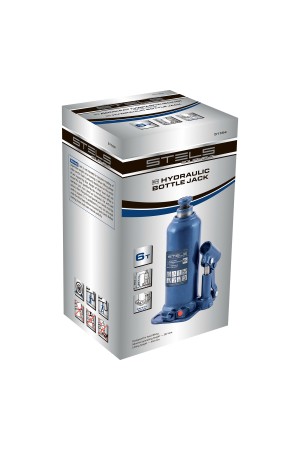 Домкрат гидравлический бутылочный, 6 т, h подъема 207-404 мм Stels