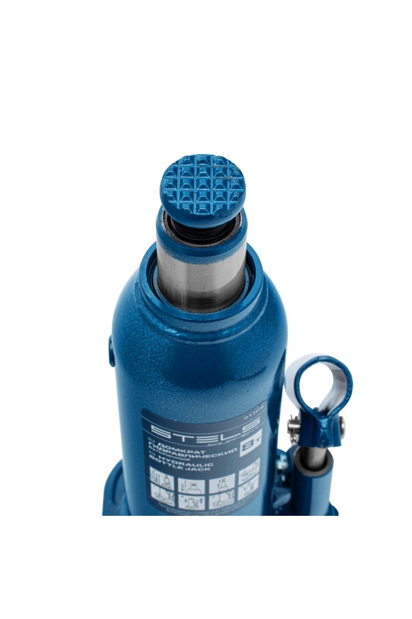 Домкрат гидравлический бутылочный, 8 т, h подъема 222-447 мм Stels