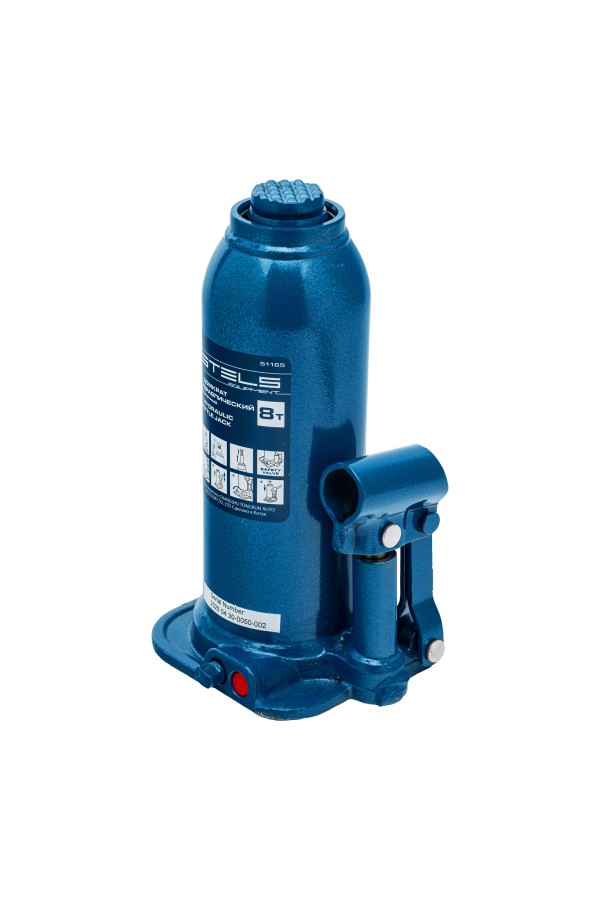Домкрат гидравлический бутылочный, 8 т, h подъема 222-447 мм Stels