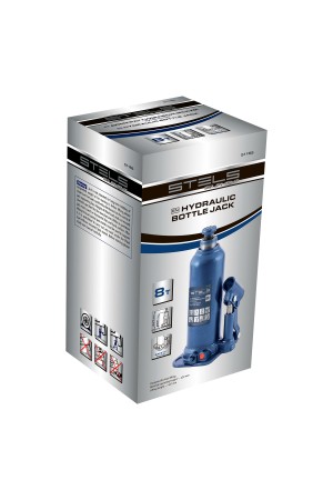 Домкрат гидравлический бутылочный, 8 т, h подъема 222-447 мм Stels