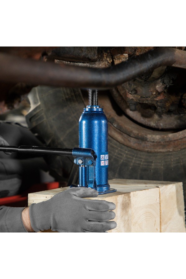 Домкрат гидравлический бутылочный, 8 т, h подъема 222-447 мм Stels