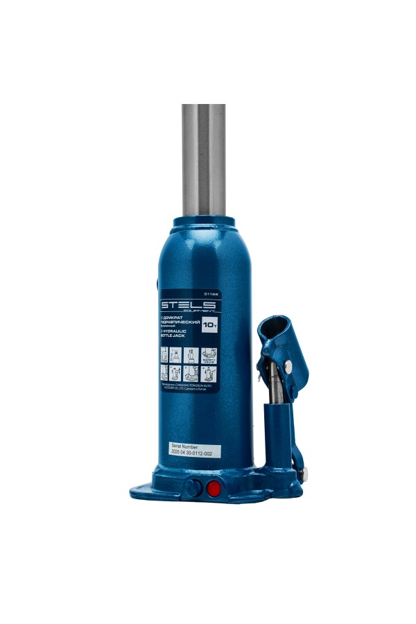 Домкрат гидравлический бутылочный, 10 т, h подъема 222-447 мм Stels
