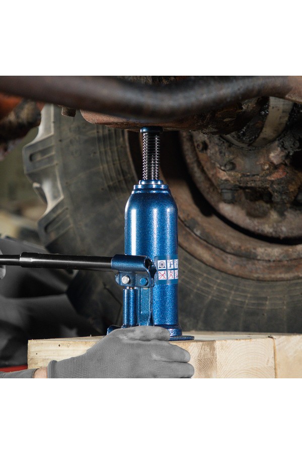 Домкрат гидравлический бутылочный, 10 т, h подъема 222-447 мм Stels