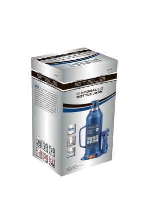 Домкрат гидравлический бутылочный, 12 т, h подъема 227-457 мм Stels