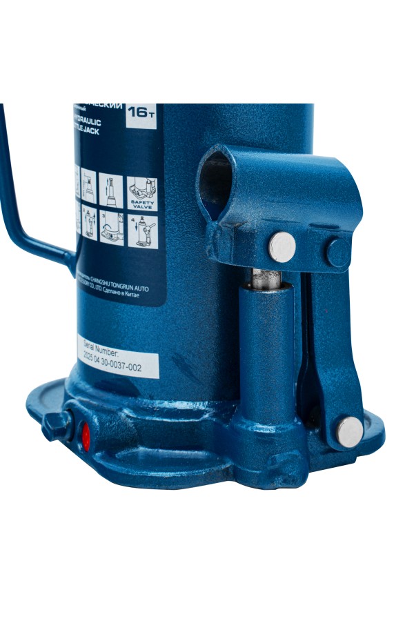 Домкрат гидравлический бутылочный, 16 т, h подъема 227-457 мм Stels