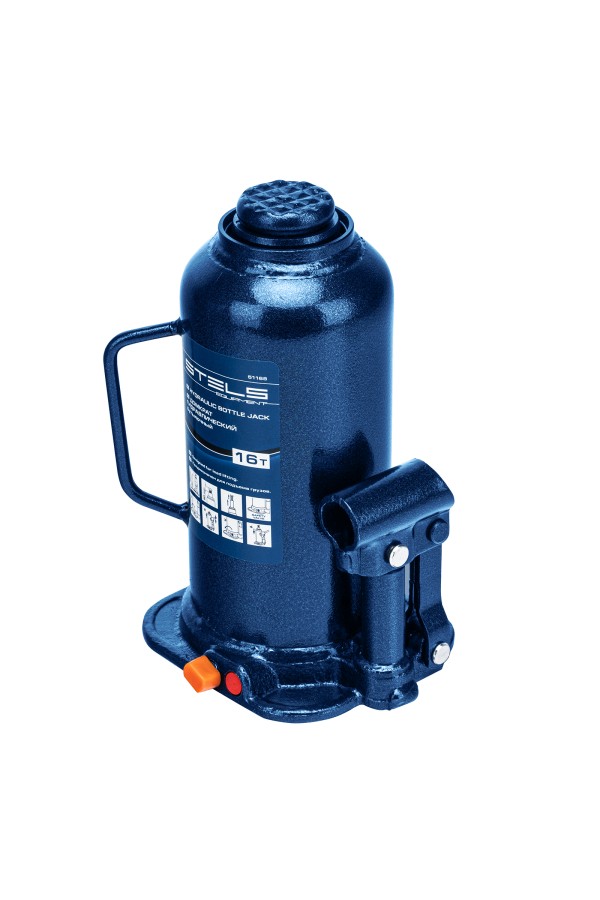 Домкрат гидравлический бутылочный, 16 т, h подъема 227-457 мм Stels