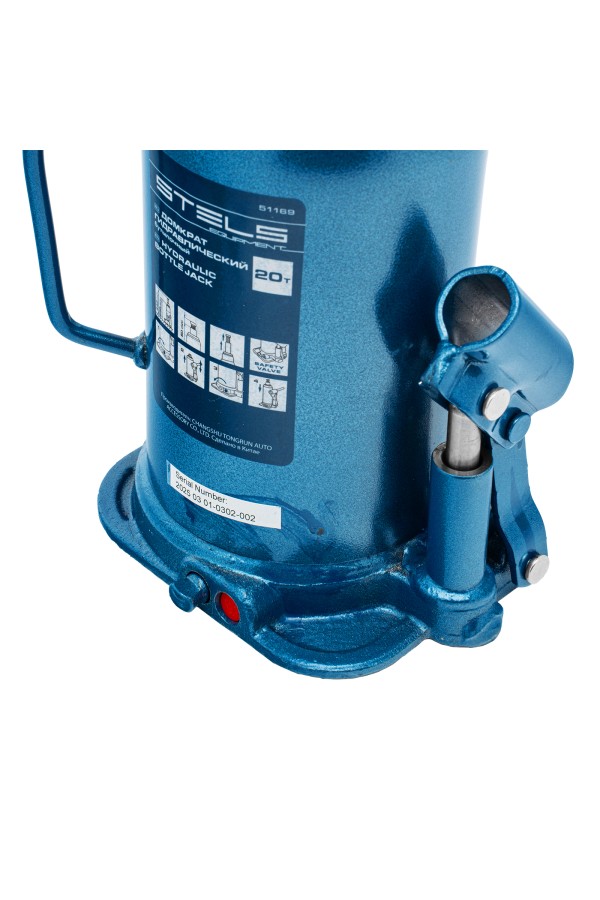 Домкрат гидравлический бутылочный, 20 т, h подъема 235-445 мм Stels
