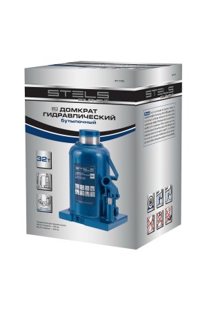 Домкрат гидравлический бутылочный, 32 т, h подъема 260-420 мм Stels