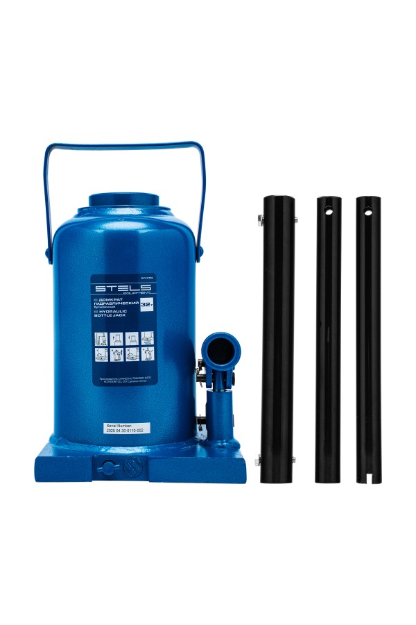 Домкрат гидравлический бутылочный, 32 т, h подъема 260-420 мм Stels