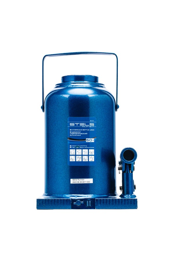 Домкрат гидравлический бутылочный, 50 т, h подъема 280-450 мм Stels